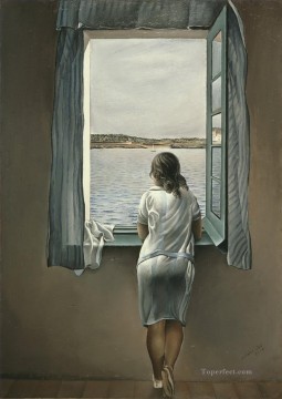 Woman at the Window at Figueres Surrealism Oil Paintings